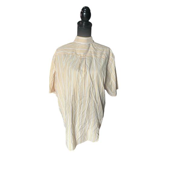 Daniel Cremieux Yellow Striped Silk Button-Down Shirt – Men’s Large - Picture 5 of 6